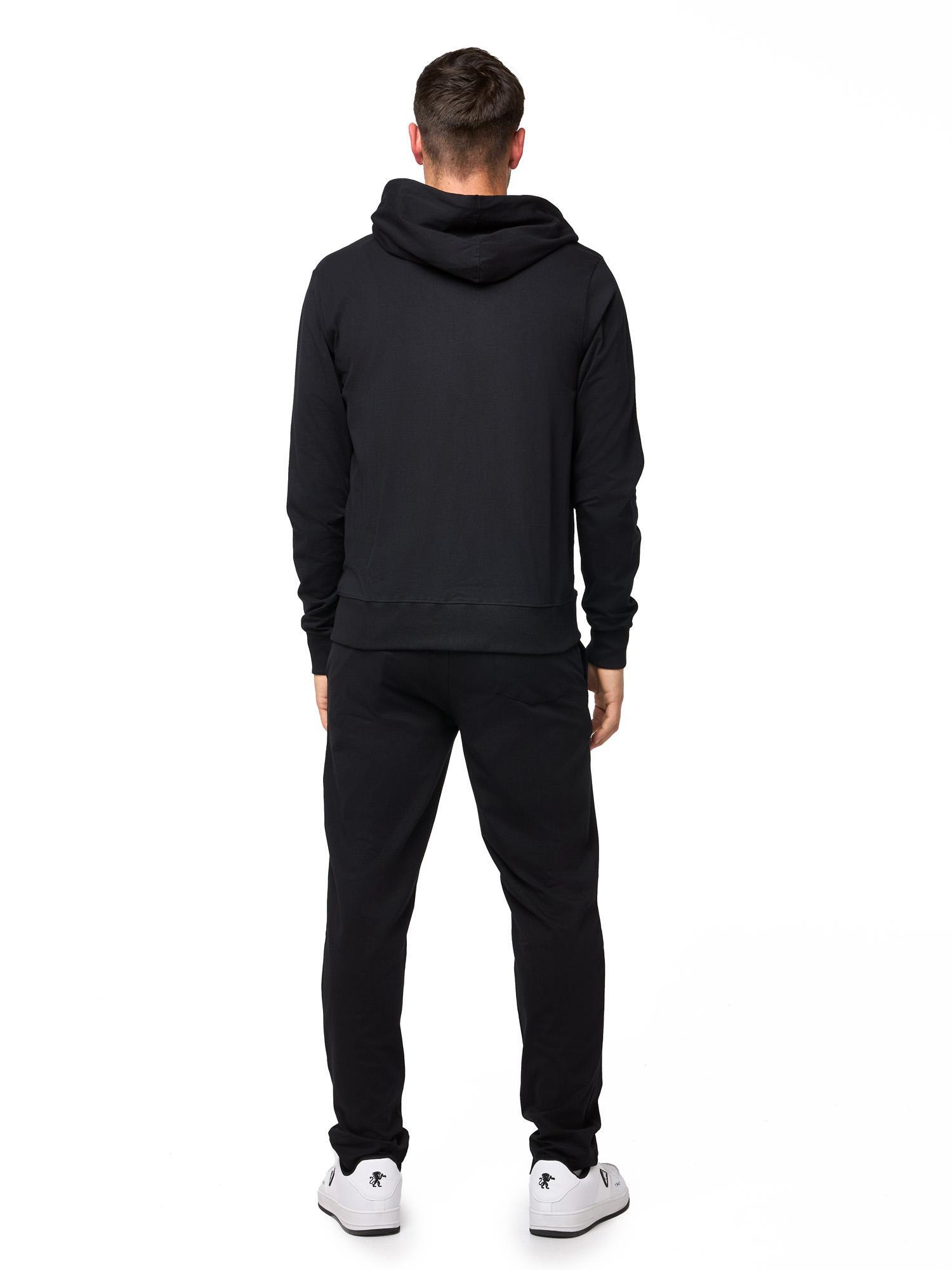 Felpa da uomo con cappuccio e zip non garzata Leone Sporty 4/5