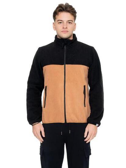 Polaire micropolaire col montant avec zip et étiquette Leone 1947