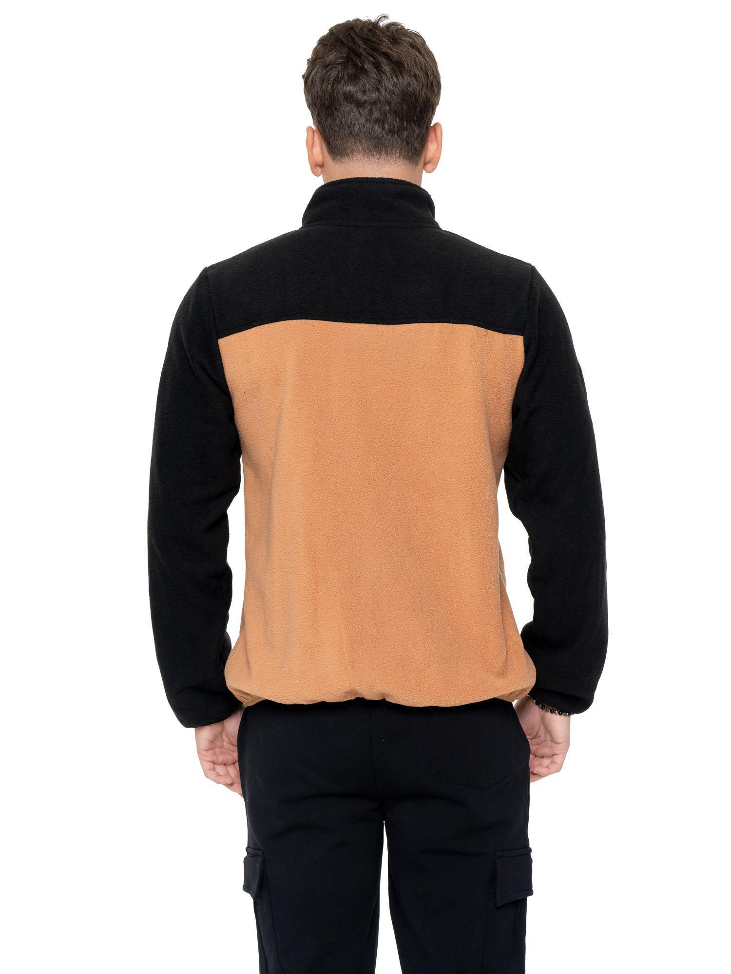 Pile in micropolar collo alto e zip con etichetta Leone 1947 3/5