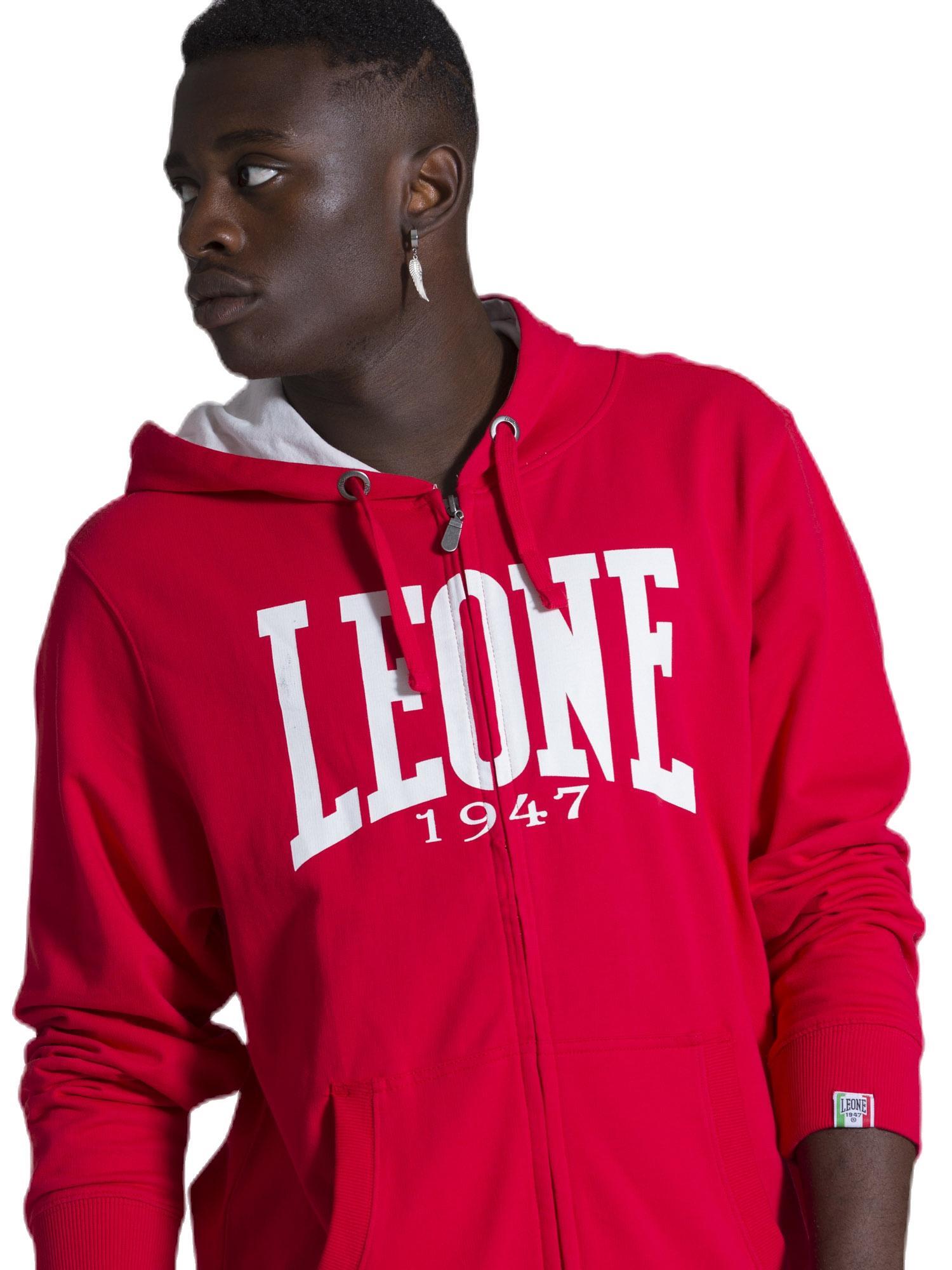 Leone 1947 Herren-Kapuzenpullover mit Reißverschluss 5/8