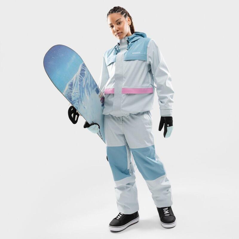 Pantaloni de snowboard supradimensionați pentru P4-W Yama Light Blue Albastru