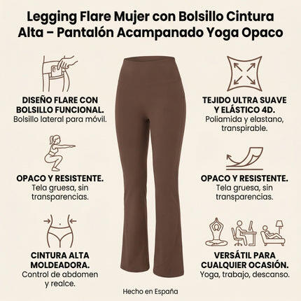 Leggings moldeador acampanados con bolsillo  Mónaco 6/7