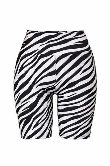 Legginsy sportowe damskie biker DEEP TRIP Zebra