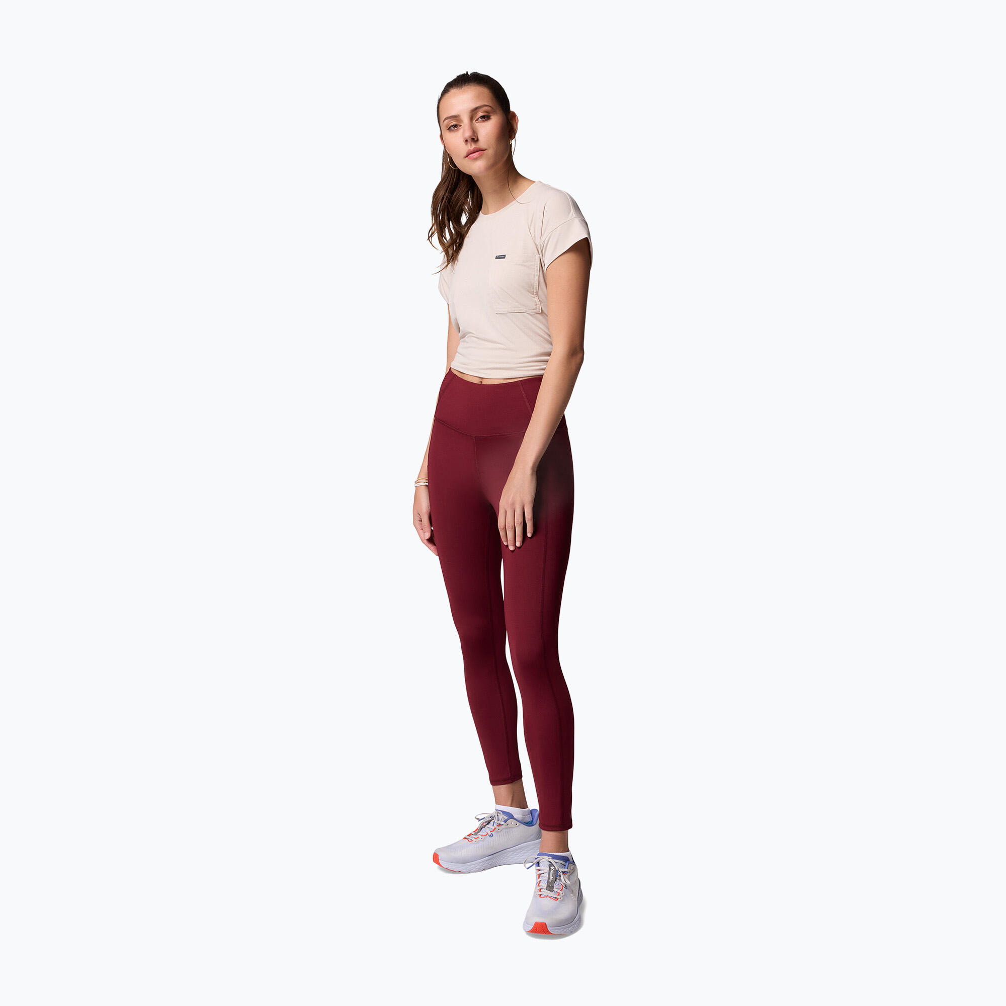 Legginsy damskie Columbia Boundless rich wine 2/6