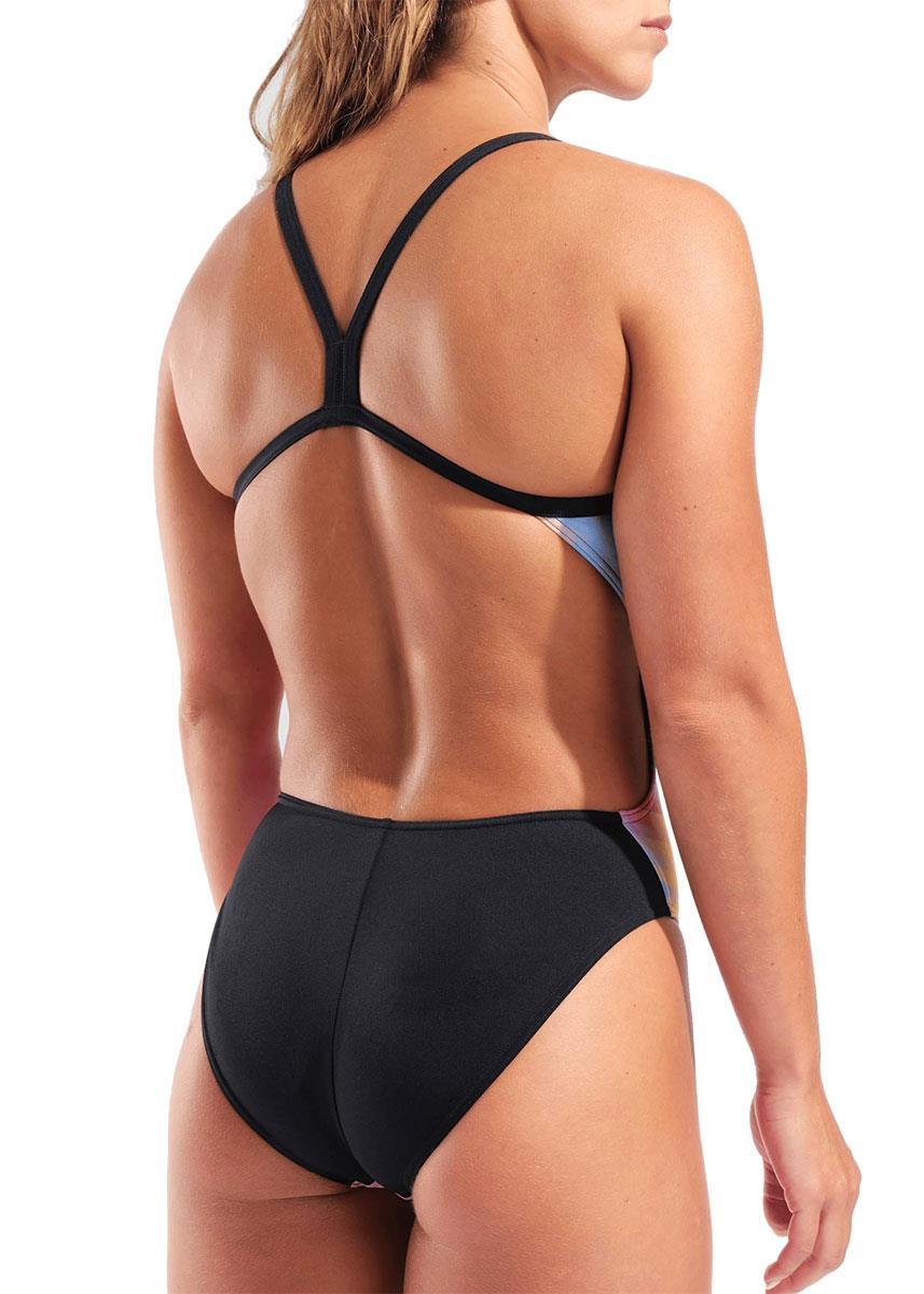Arena Costume da bagno da donna con schiena sfumata e scollatura a V - Rosa / 3/7