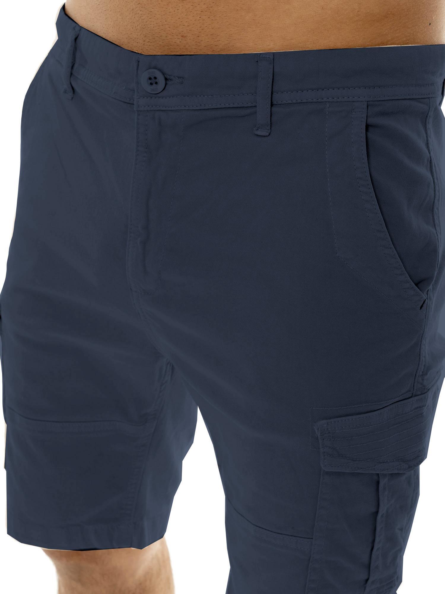 Leone Easy Herren-Cargoshorts aus Twill mit Gürtelschlaufen 3/5