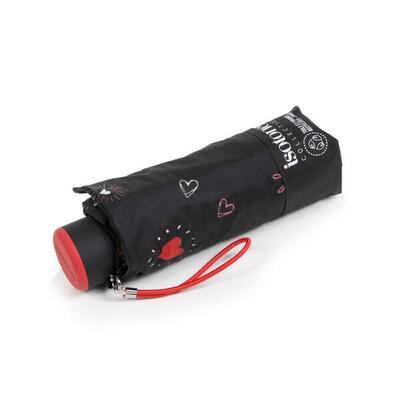 Mini slim hart paraplu rood