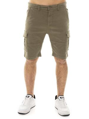 Leone easy heren cargo shorts van twill met riemlussen