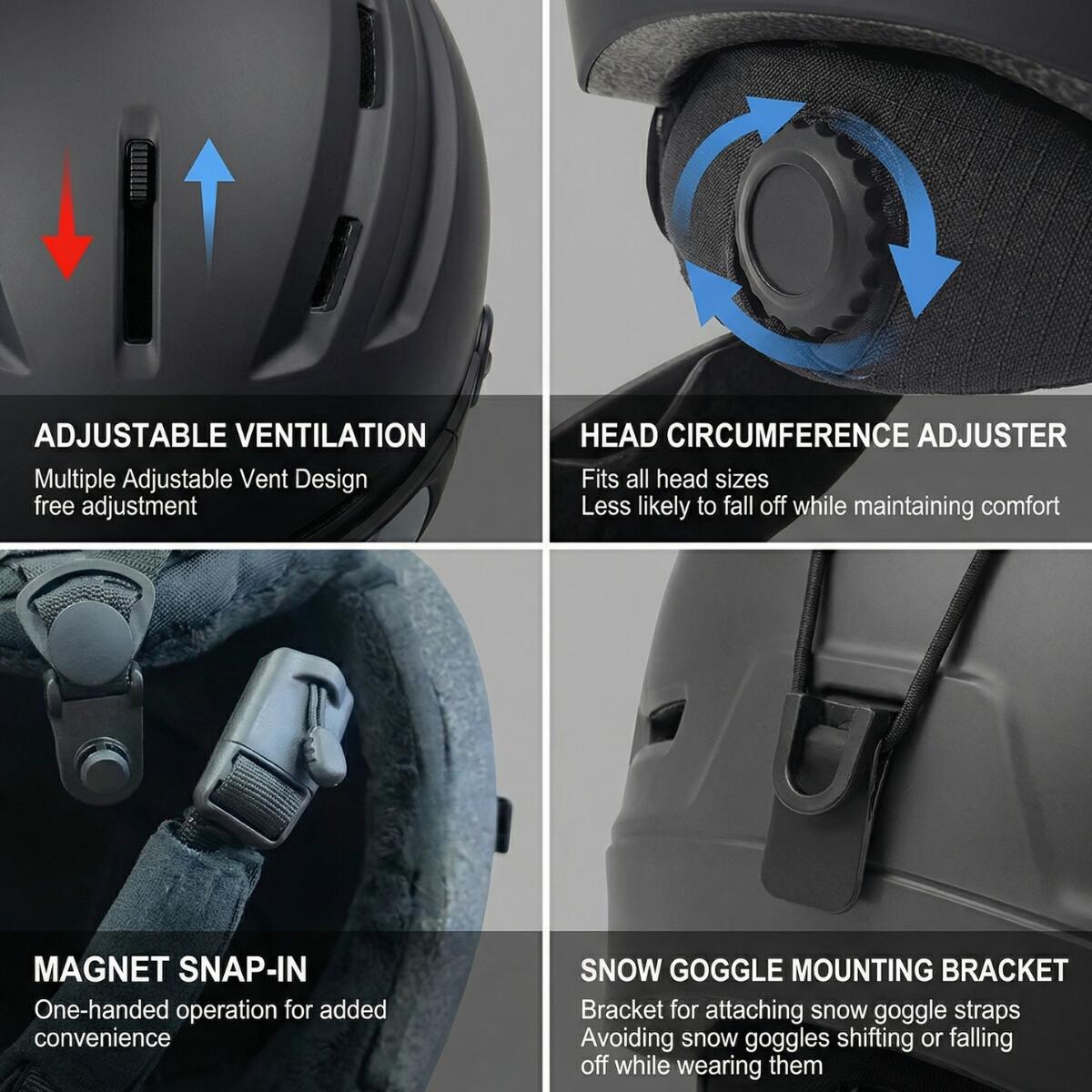 Casque de ski - snowboard avec visière adulte Omada 5/5