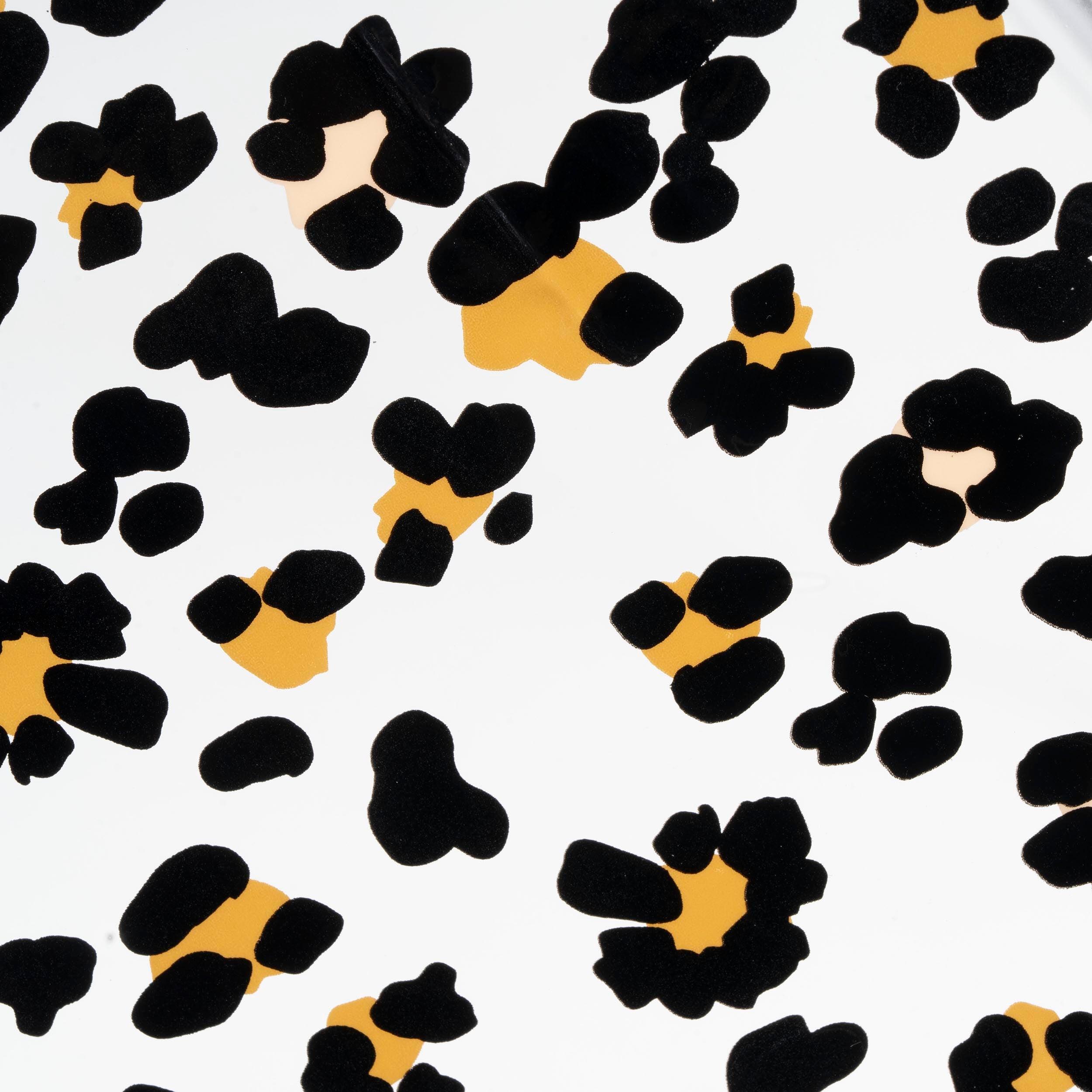 Ombrello a campana trasparente PVC/Nero leopardato 4/5