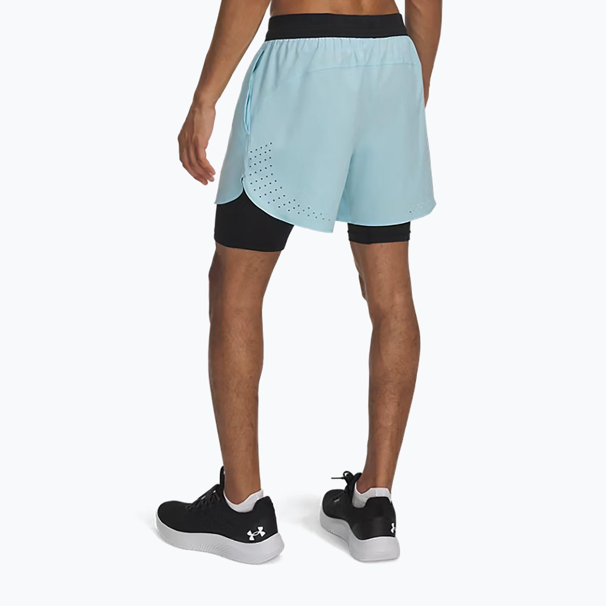 Heren short Under Armour Peak Woven 2in1 3/5
