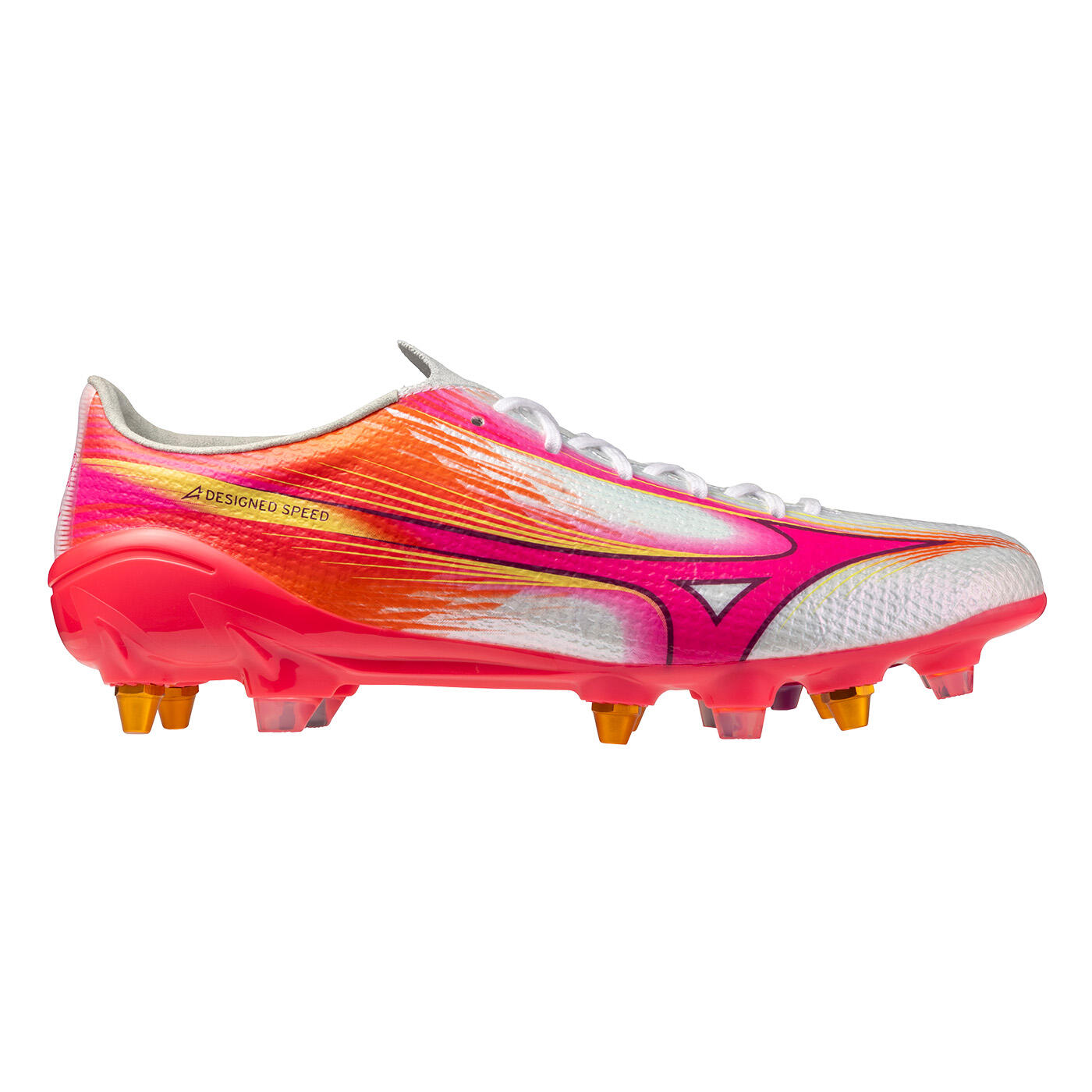 Mizuno Alpha III Elite Mix Scarpe con Tacchetti Rosa e Bianco 2/4