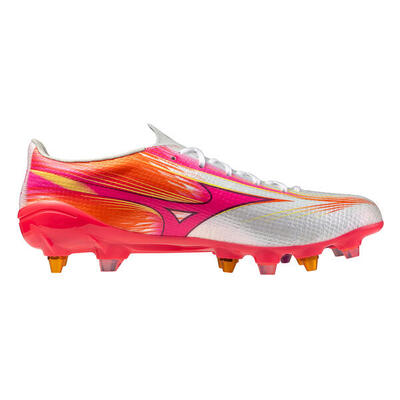 Mizuno Alpha III Elite Mix Scarpe con Tacchetti Rosa e Bianco