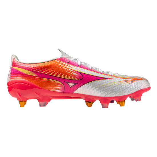 Mizuno Alpha III Elite Mix Scarpe con Tacchetti Rosa e Bianco