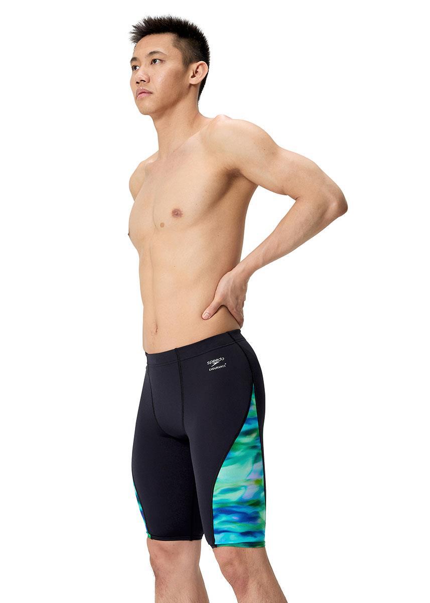 Speedo Herren-Spleiß-Print Jammer - Türkis / Grün 3/5