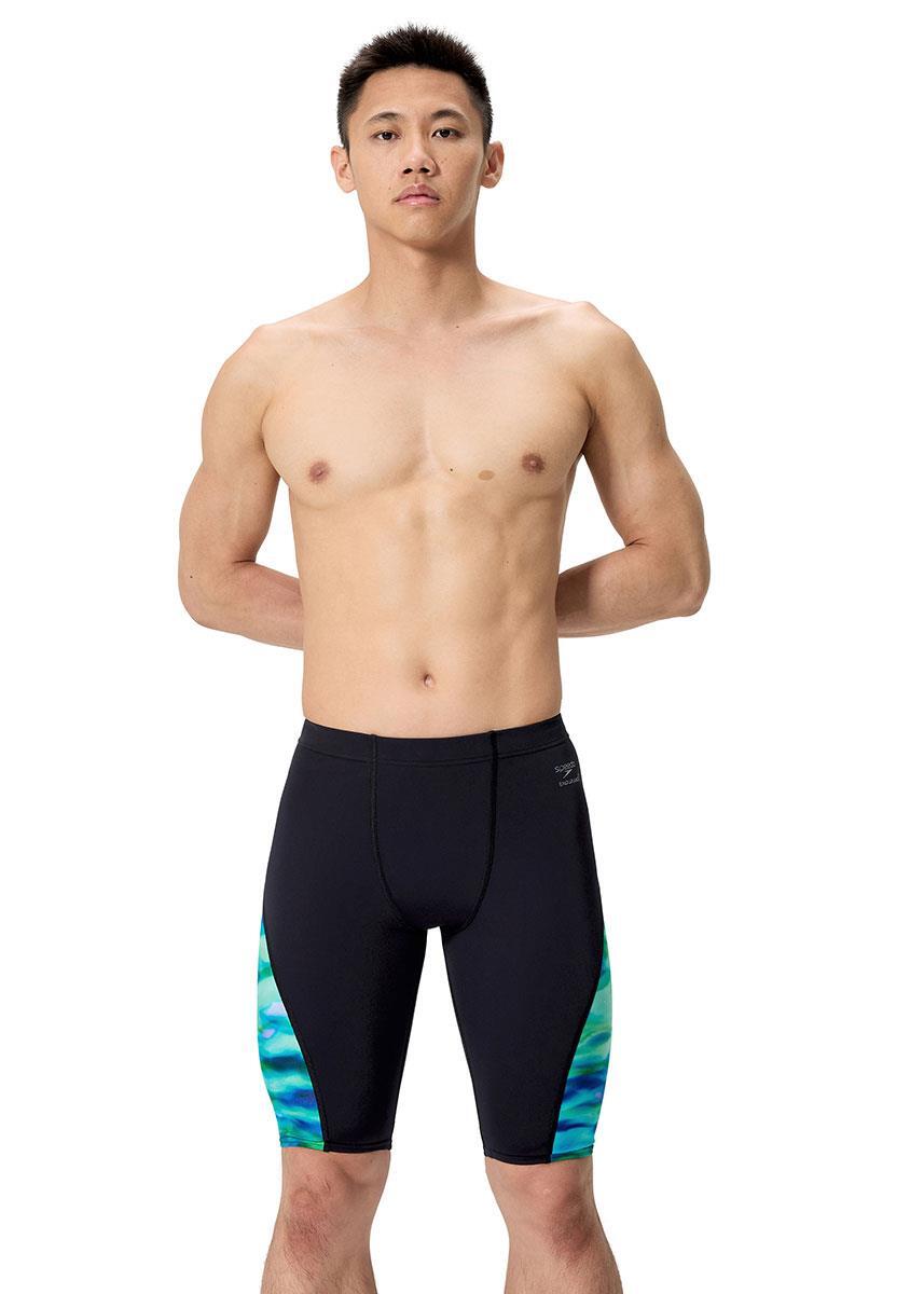 Speedo Herren-Spleiß-Print Jammer - Türkis / Grün 5/5