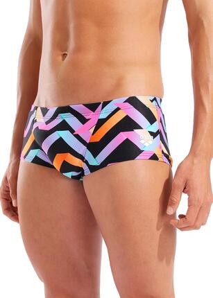 Arena Short de bain homme texturé taille basse - Noir/Multicolore