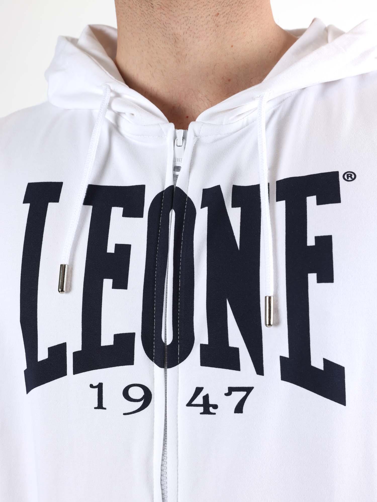 Leone Basic męska bluza z kapturem i bez rękawów zapinana na zamek 3/7
