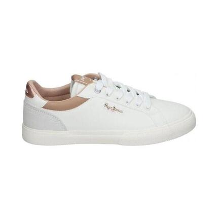 Chaussures pour femmes Pepe jeans Kenton court dorées blanches