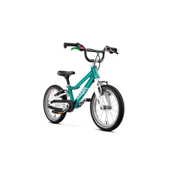 Bicicletă copii Woom 2 Go cu roți 14" verde Metallic Turquoise Petrol