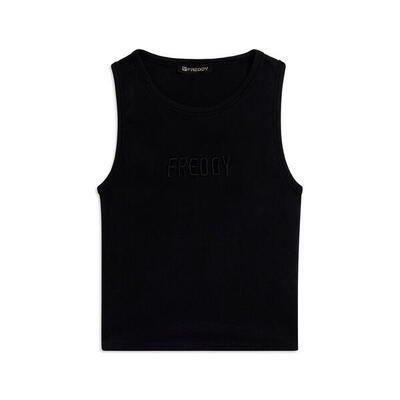 Canotta Cropped con logo FREDDY ricamato