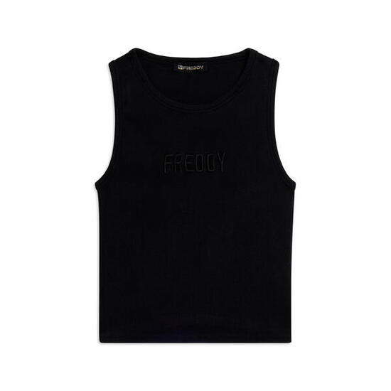 Canotta Cropped con logo FREDDY ricamato