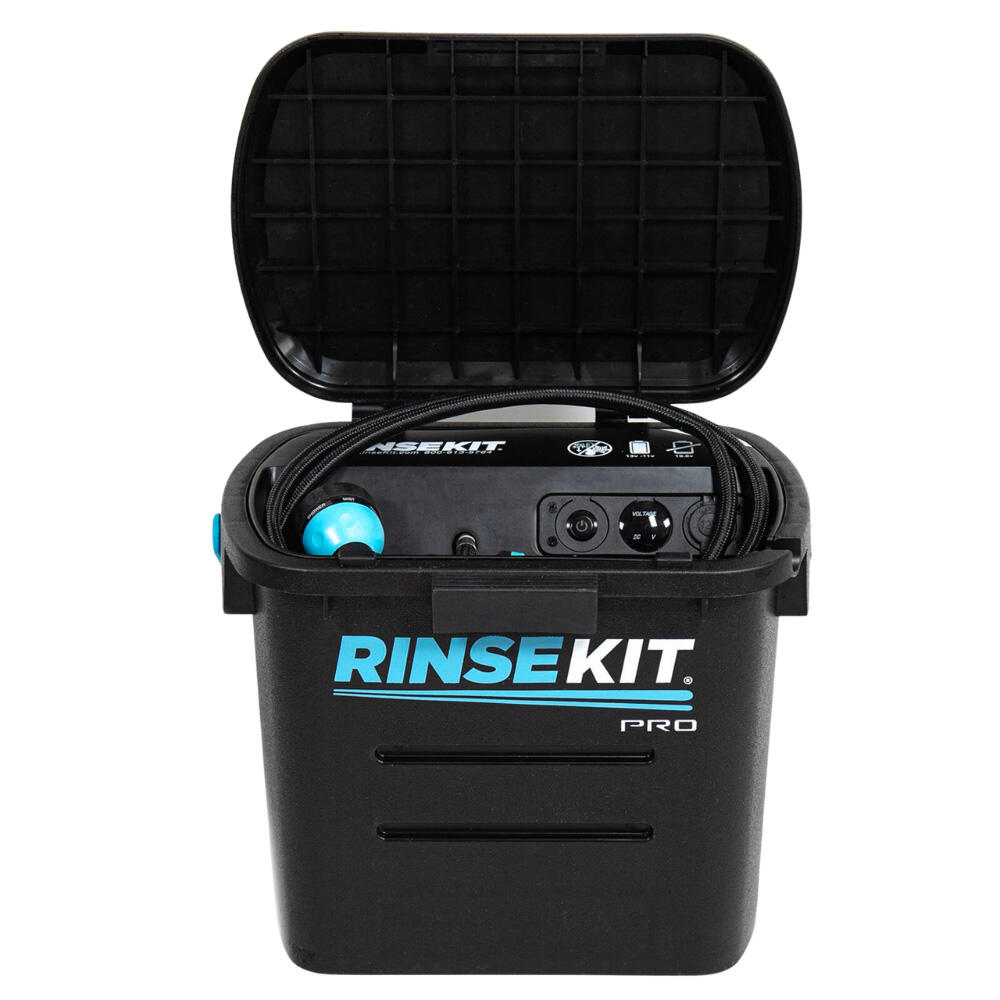 RINSEKIT PRO PACK - Doccia portatile e autonoma (con batteria) + riscaldatore 4/7