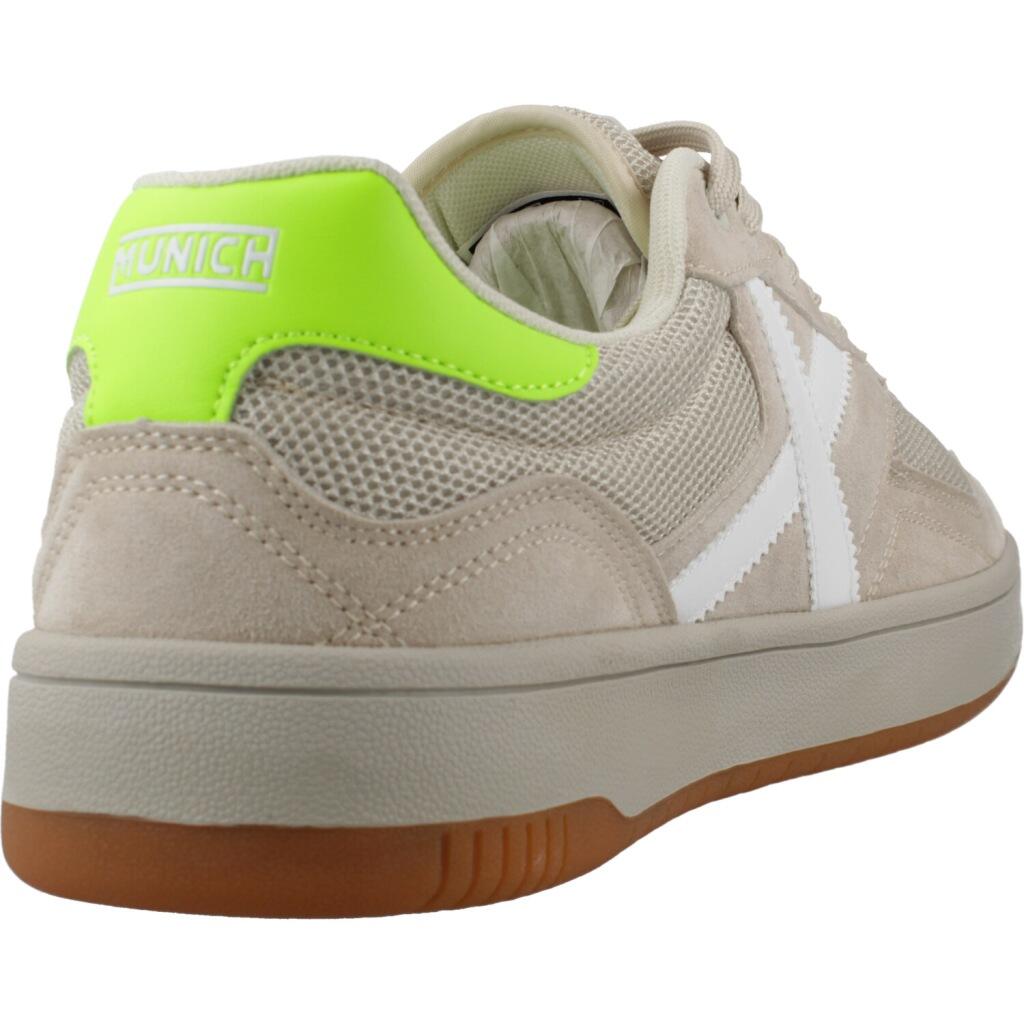 MUNICH STILO 09 Sneaker Contemporánea Beige y Flúor 3/5