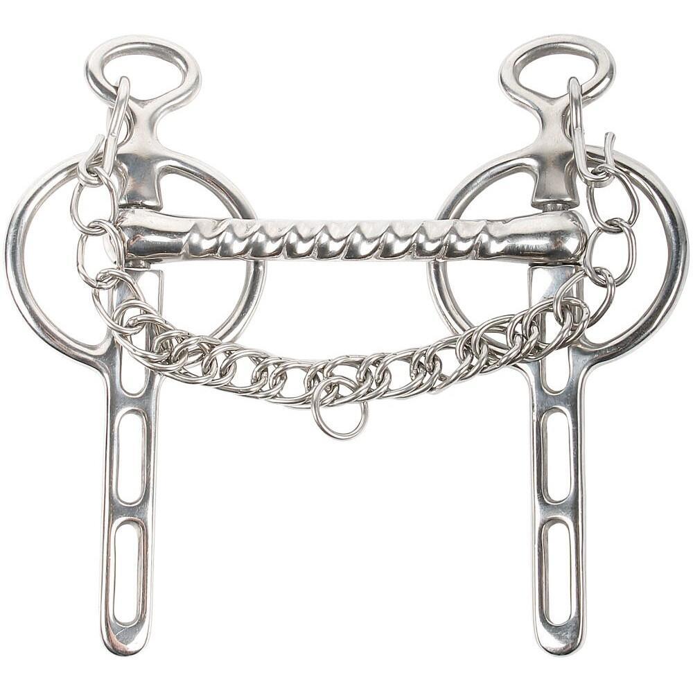 Mors Liverpool pour cheval avec 3 passages de rênes Harry's Horse 15 mm 2/3