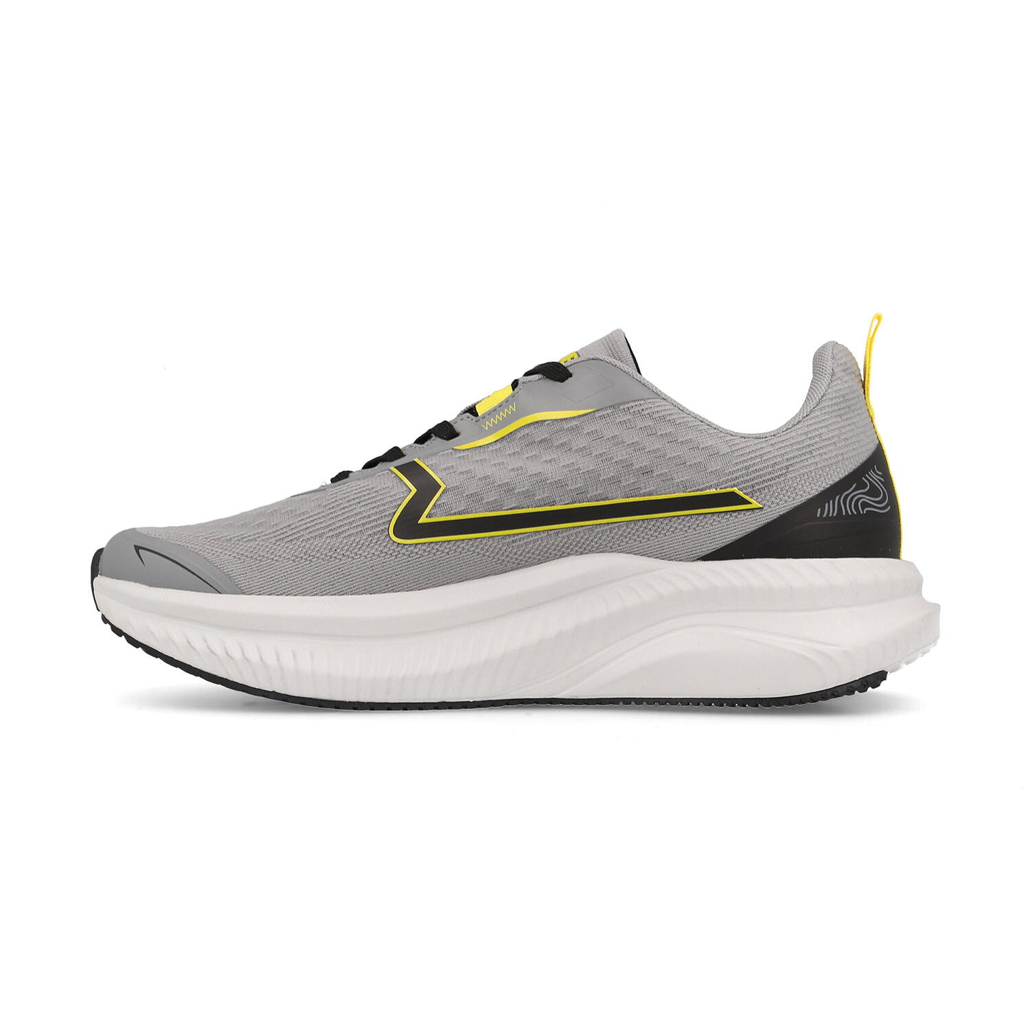 Zapatillas deportivas Hombre Comares gris oscuro y amarillo 3/5