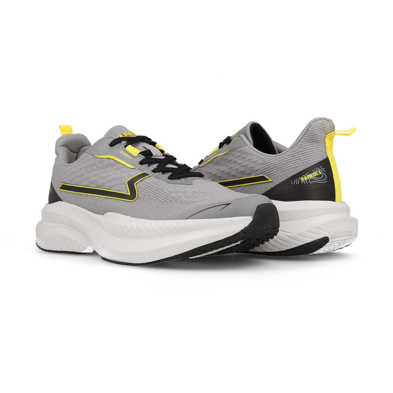 Zapatillas deportivas Hombre Comares gris oscuro y amarillo 4/5