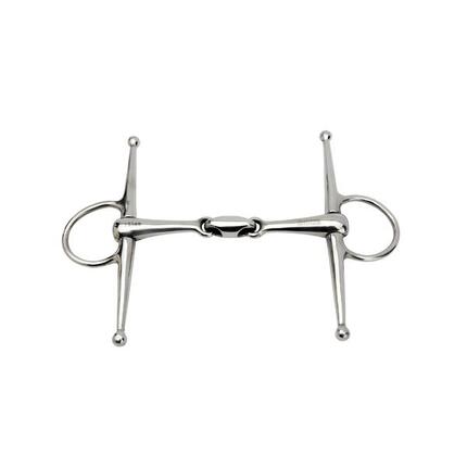 Mors aiguille pour cheval à joue pleine double joint inox Horka