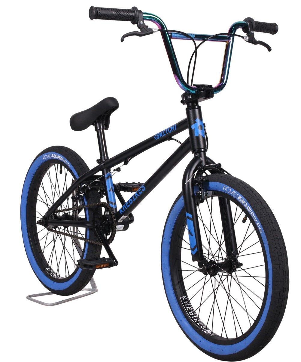 Vélo BMX de course HX Pro 20 pouces, Noir et Bleu - Sport