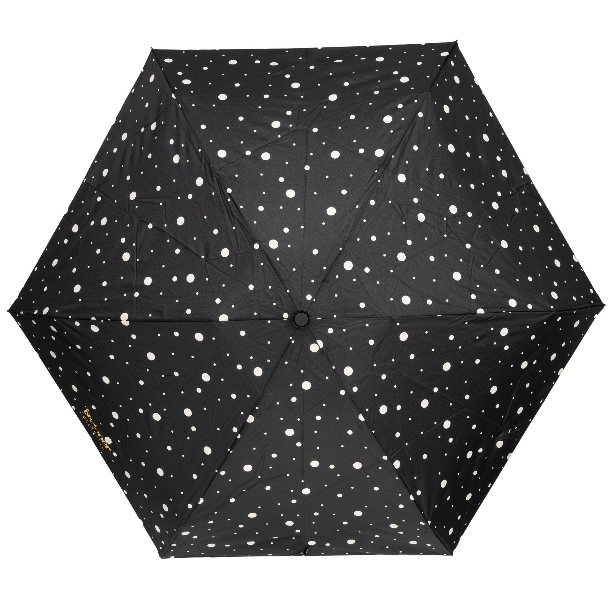 Ombrello Mini Slim Pois Nero/Giallo 3/5