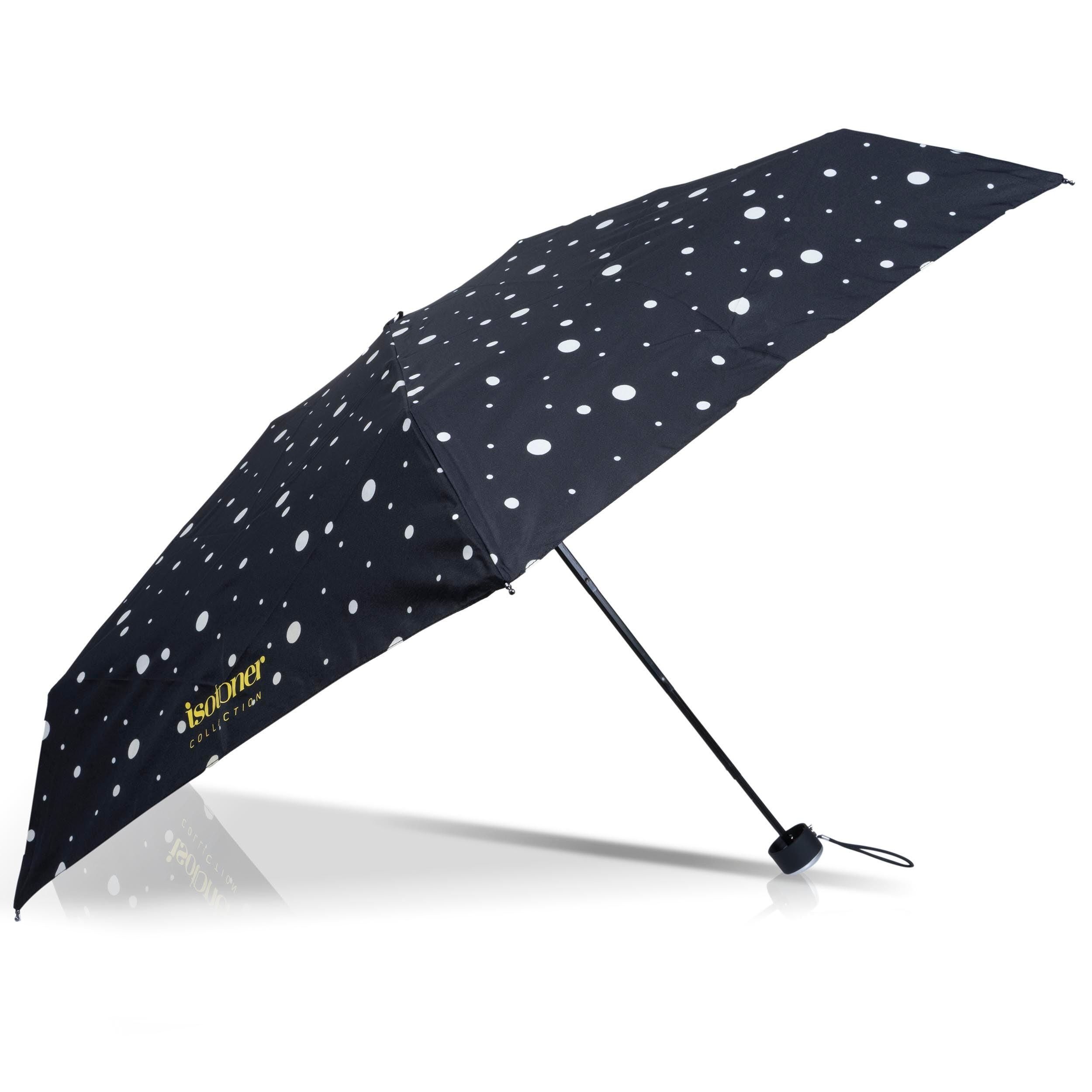 Ombrello Mini Slim Pois Nero/Giallo 2/5