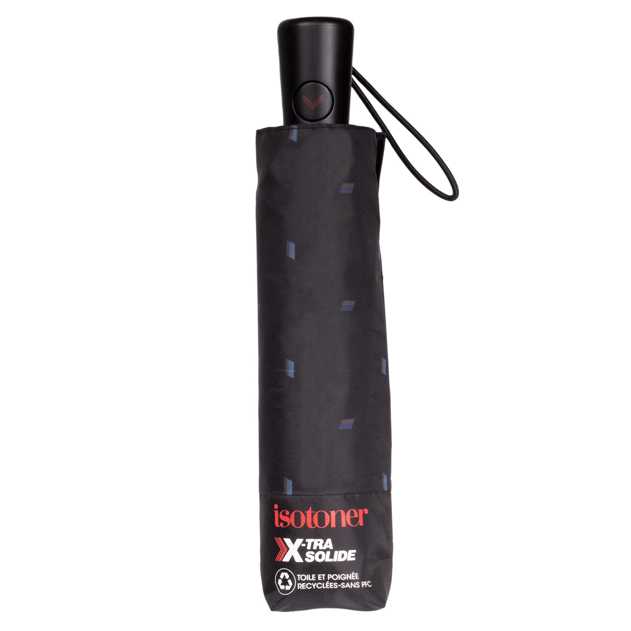 Ombrello nero fantasia X-TRA SOLIDE, ultra idrorepellente, apertura automatica 2/5