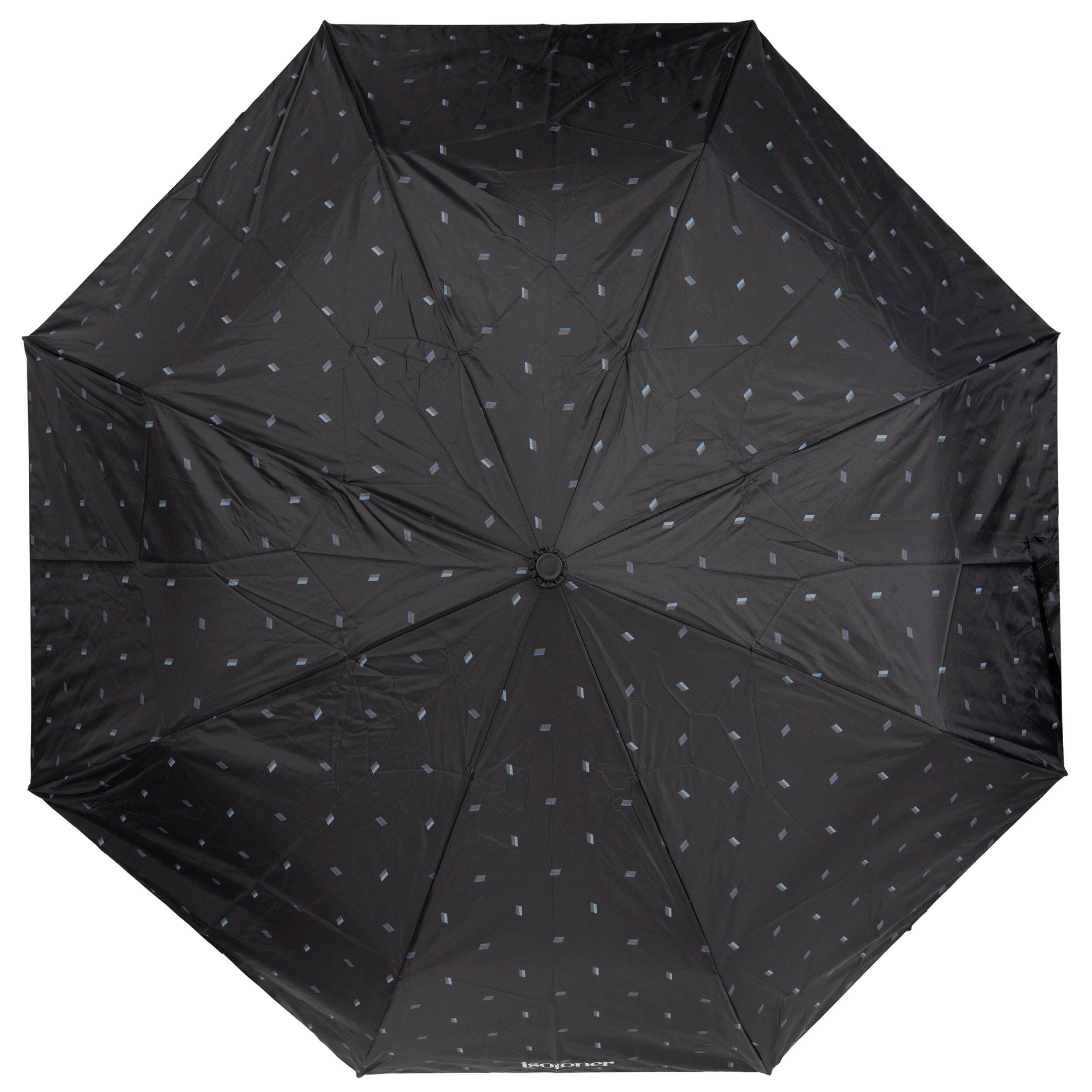 Ombrello nero fantasia X-TRA SOLIDE, ultra idrorepellente, apertura automatica 4/5