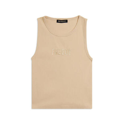 Canotta Cropped con logo FREDDY ricamato