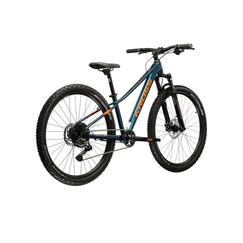 Bicicletă copii Kross Level Jr 5.0 XS 26 inch albastru/portocaliu