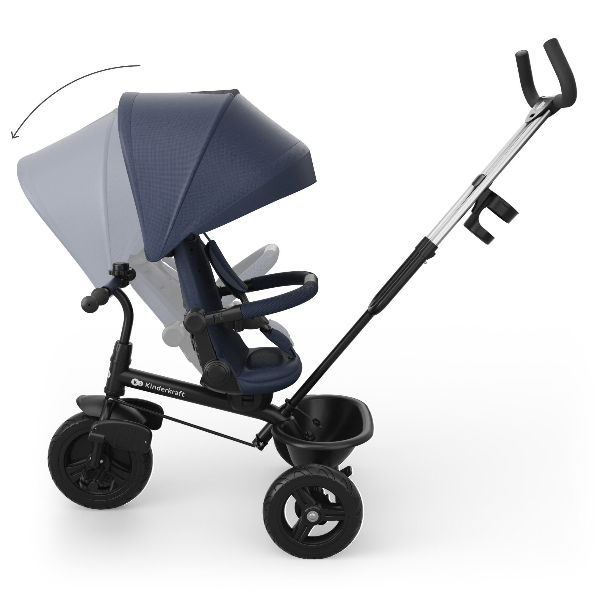 Tricicletă KinderKraft ASTON 2 PLUS ALBASTRU 4/12