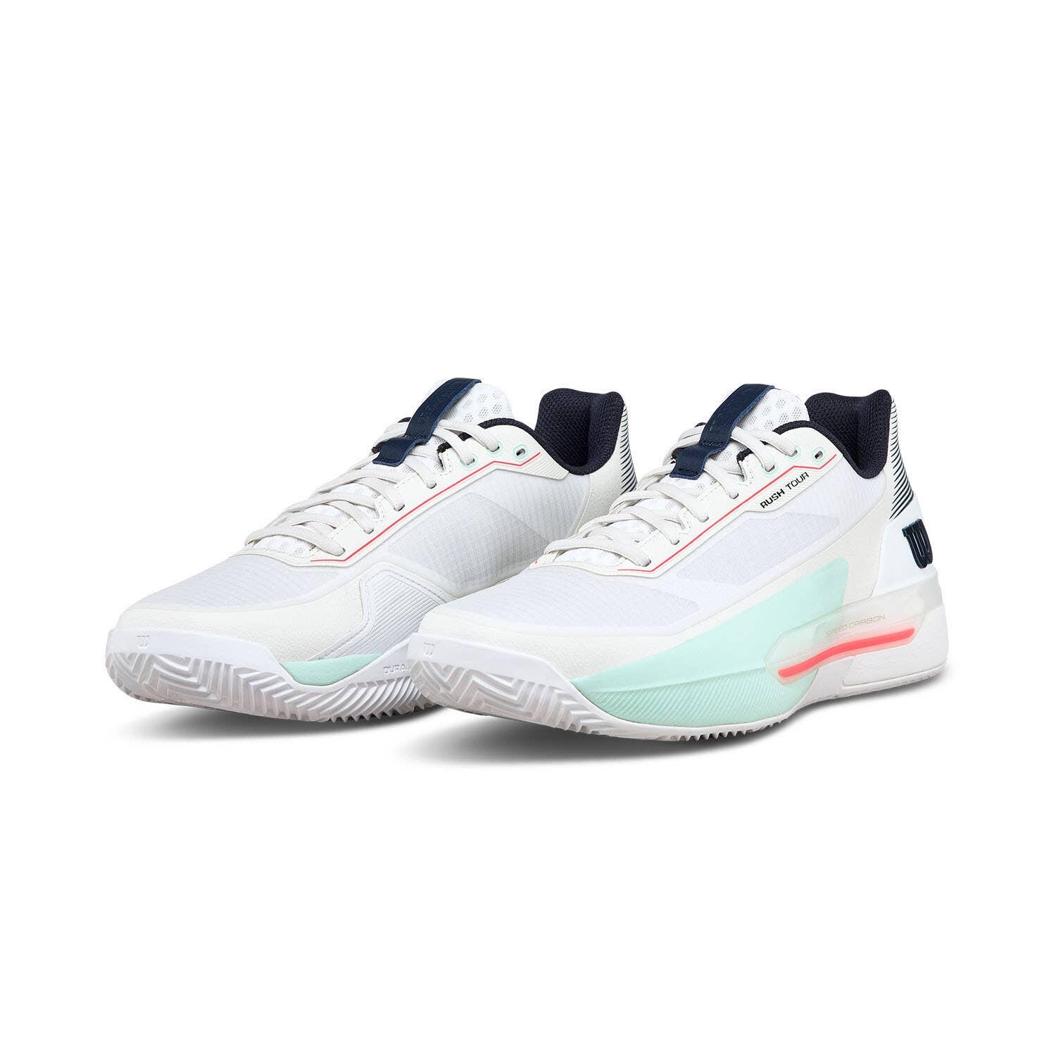 Wilson Rush Tour 5 Clay Blanc/turquoise/corail Wrs338260 2/6