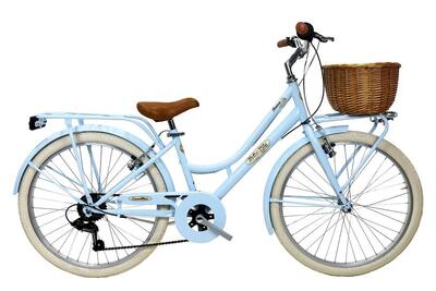 Meisjesfiets dolce vita by canellini roma 24" 6v met mand - tiffany