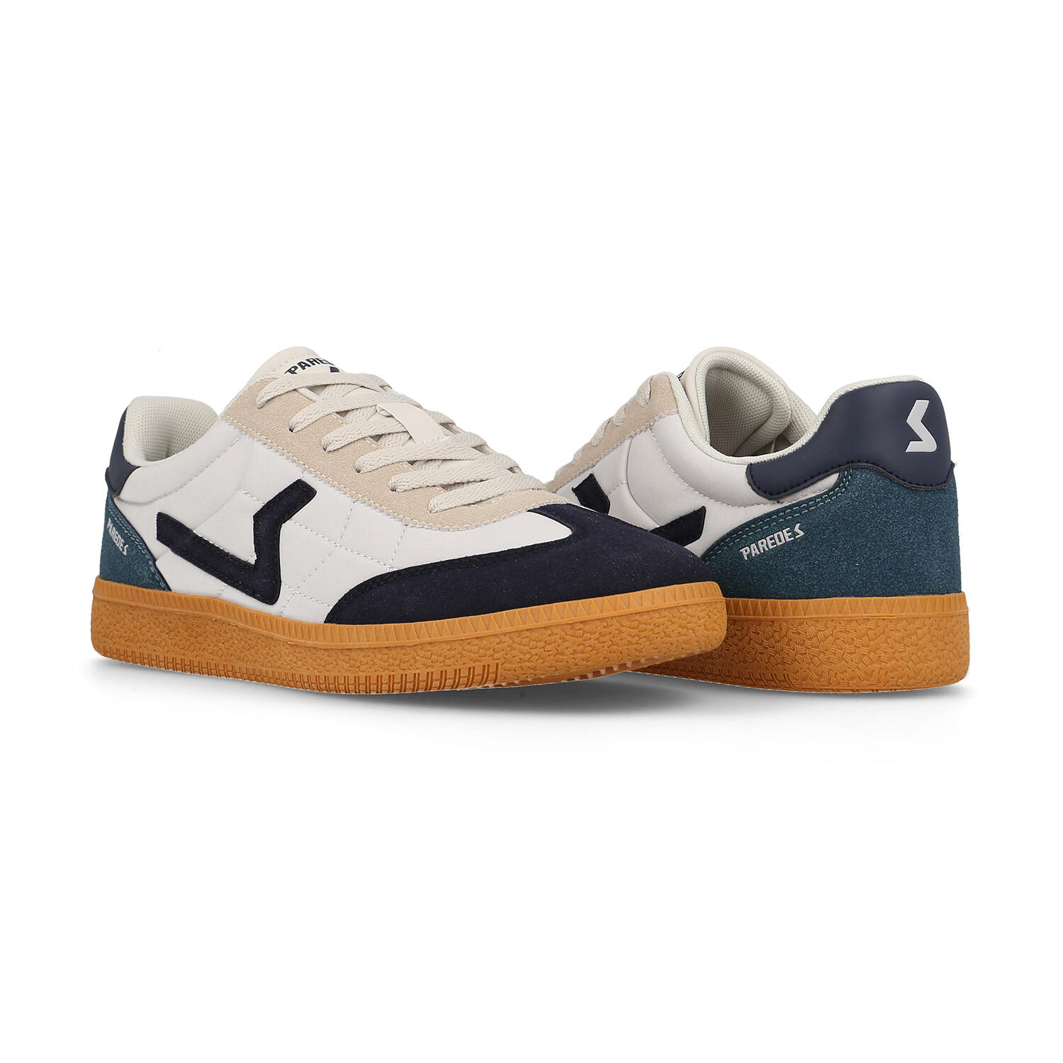 Zapatillas casual Hombre Icod blanco y azul marino 4/5