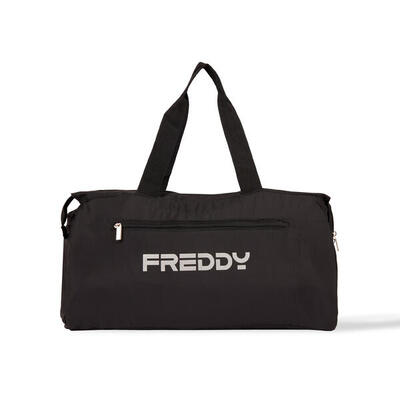 Borsa palestra in nylon con tasche esterne e logo FREDDY