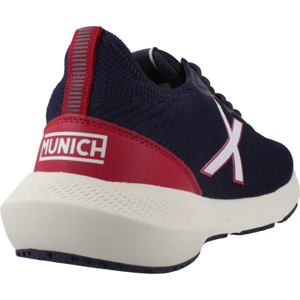 MUNICH LOOP Sneakers Sportive Knit Blu Marino e Bordeaux 3/5