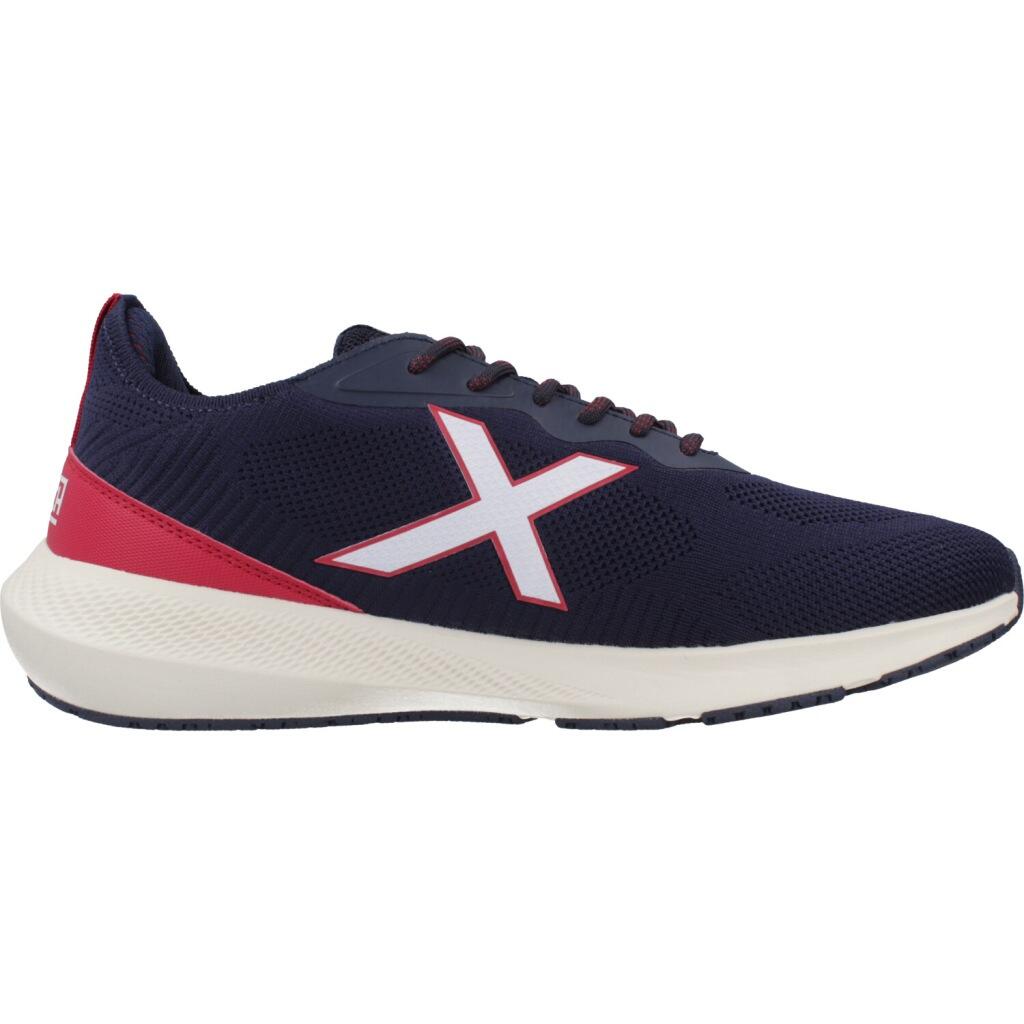 MUNICH LOOP Sneakers Sportive Knit Blu Marino e Bordeaux 4/5