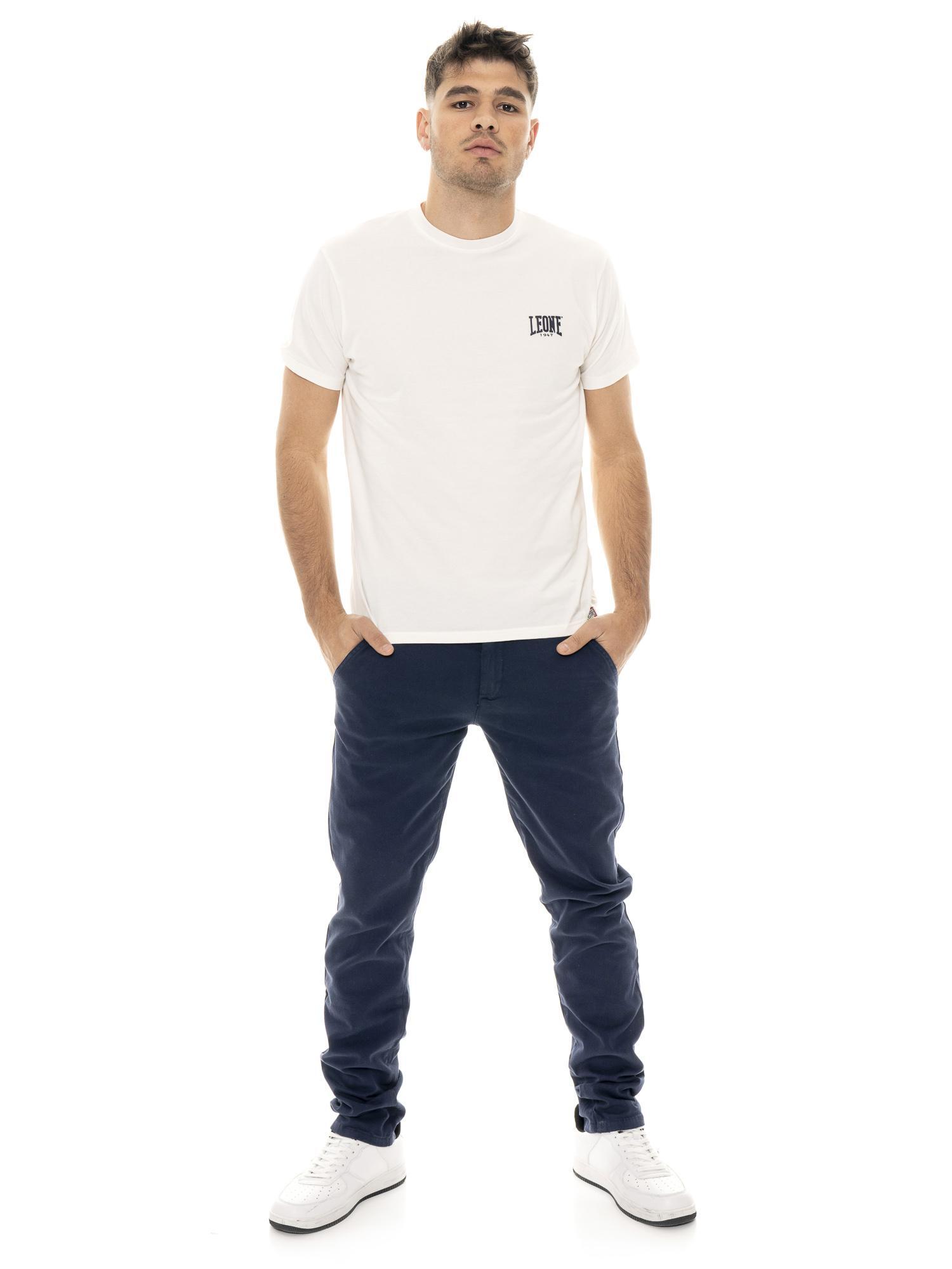 Pantalon chino homme Leone Easy en sergé avec passants de ceinture 5/5