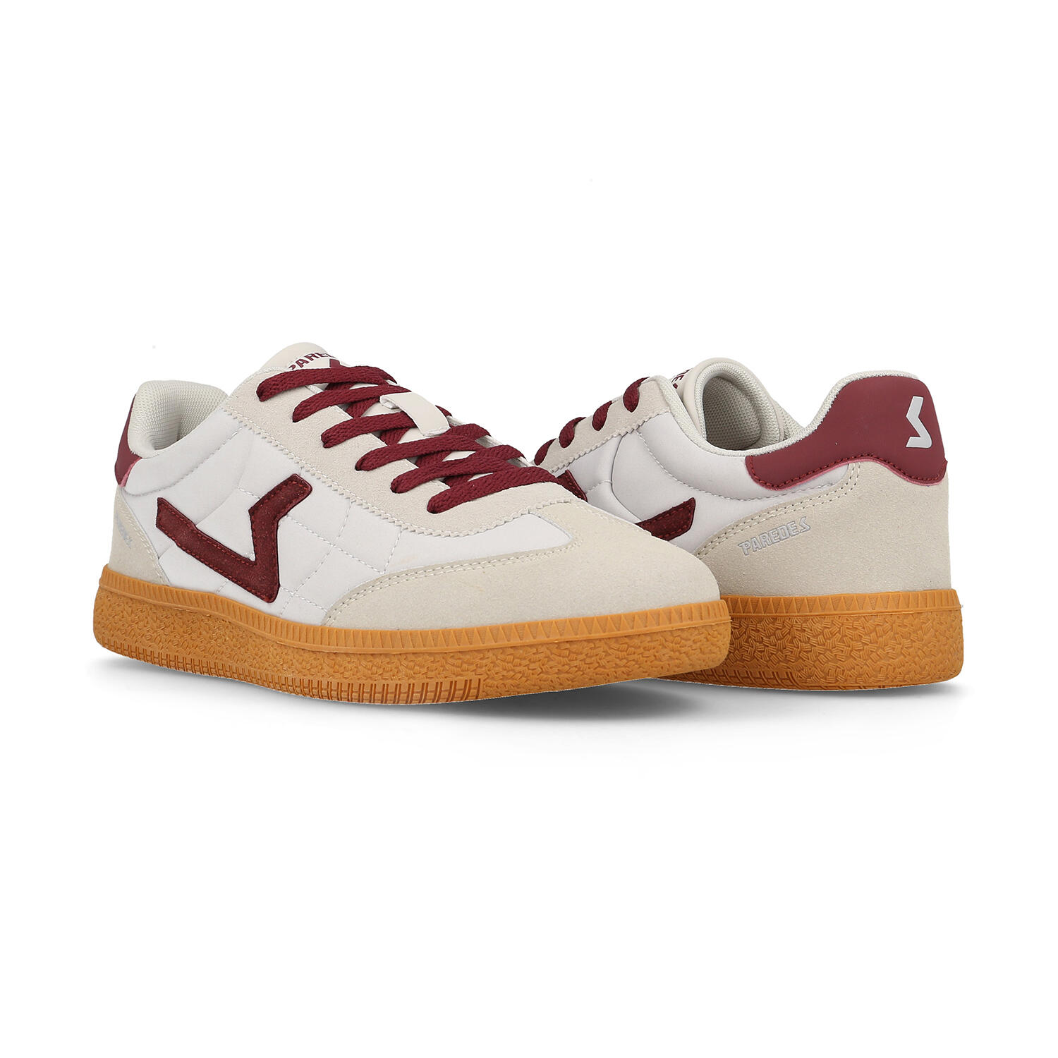 Zapatillas casual Hombre Icod blanco y rojo 4/5