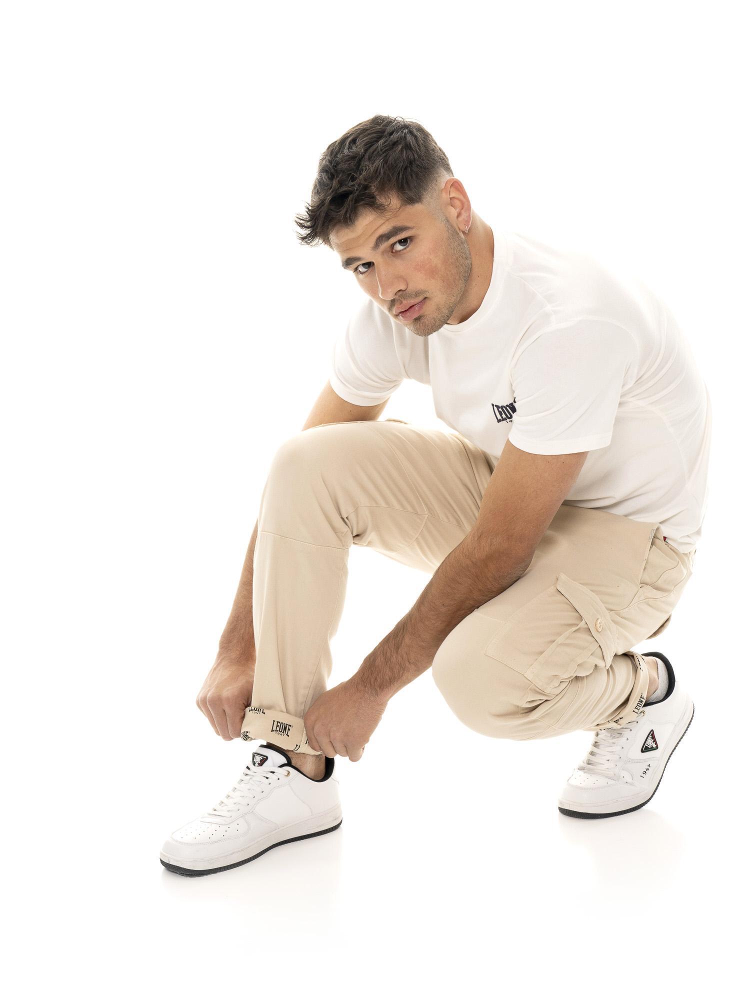 Survêtement homme Leone HJ en coton non brossé avec col et zip 5/5