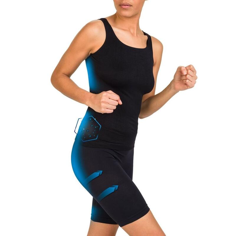 Tenue affinante : cycliste et top noir Cellutex